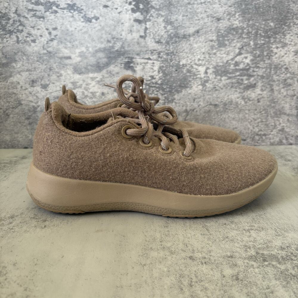 Allbirds Wool Runner Mizzle Casual Sneakers Brown Womens Size 8 Tan Shoes - Picture 5 of 8